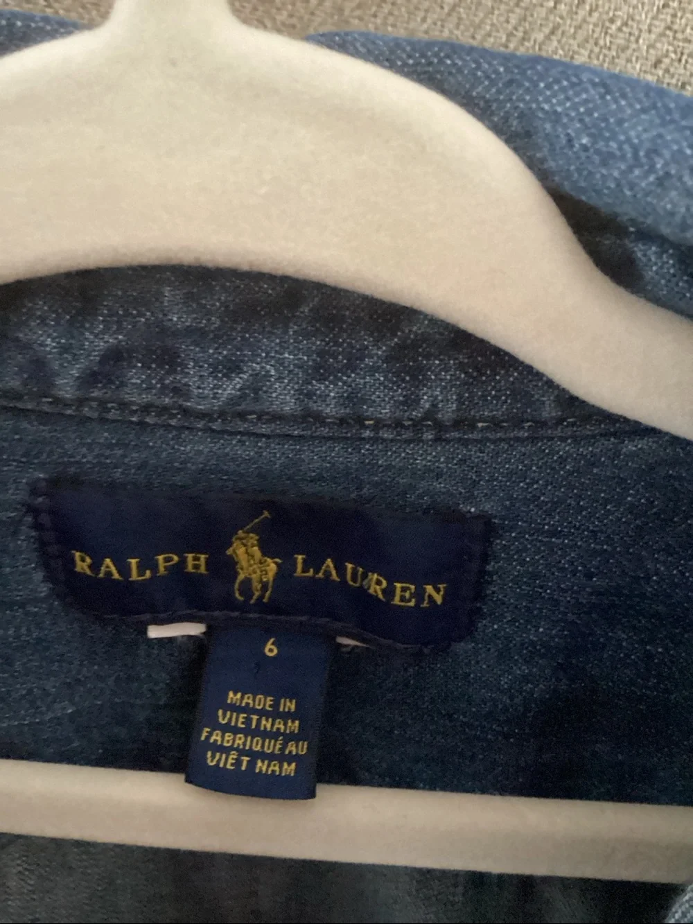 Ralph Lauren Indigo Denim Shirt Dress for Girls